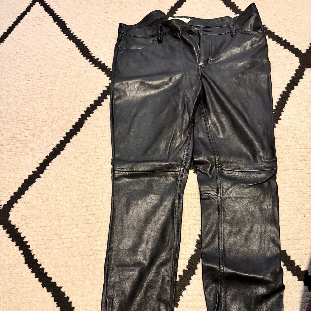 H&M L.O.G.G. Vegan leather slim fit pants size 12 (L)